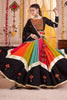 Marvelous Black Thread Work Cotton Navratri Wear Lehenga Choli With Dupatta