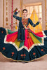 Amazing Teal Blue Mirror Work Cotton Navratri Special Lehenga Choli 