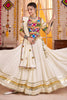 Superb White Cotton Navratri Special Lehenga With Kutchi Work Choli