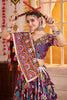 Precious Purple Floral Printed Cotton Navratri Wear Lehenga Choli With Dupatta
