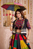 Stylish Black Cotton Navratri Wear Lehenga Choli With Thread Work Jacket