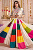 Elegant White Cotton Navratri Lehenga With Mirror Work Choli And Jacket