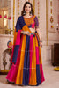 Alluring Multi-Color Cotton Festival Wear Lehenga With Thread Work Choli