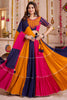 Alluring Multi-Color Cotton Festival Wear Lehenga With Thread Work Choli