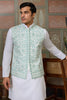 Rich White Thread Embroidered Silk Wedding For Men Kurta With Pant And Jacket