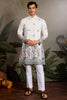 Lovable White Thread Embroidered Viscose Festival Wear Men Kurta
