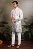 Lovable White Thread Embroidered Viscose Festival Wear Men Kurta