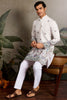 Lovable White Thread Embroidered Viscose Festival Wear Men Kurta