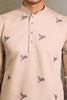 Alluring Beige Thread Embroidered Viscose Traditional Men Kurta