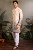 Alluring Beige Thread Embroidered Viscose Traditional Men Kurta
