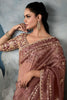 Spectacular Mauve Color Sequins Work Tissue Silk Wedding Wear Saree