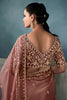 Spectacular Mauve Color Sequins Work Tissue Silk Wedding Wear Saree