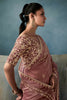 Spectacular Mauve Color Sequins Work Tissue Silk Wedding Wear Saree