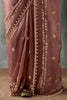 Spectacular Mauve Color Sequins Work Tissue Silk Wedding Wear Saree