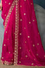 Awesome Pink Border Work Tissue Silk Wedding Wear Saree With Blouse