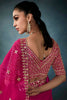Awesome Pink Border Work Tissue Silk Wedding Wear Saree With Blouse