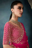 Awesome Pink Border Work Tissue Silk Wedding Wear Saree With Blouse