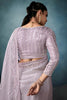 Marvelous Lavender Hand Work Tissue Silk Reception Wear Saree