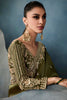 Alluring Olive Green Heavy Border Work Tissue Silk Mehendi Wear Saree