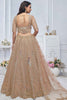 Captivating Golden Embroidered Net Wedding Wear Lehenga Choli