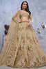 Wonderful Beige Embroidered Net Designer Lehenga Choli With Dupatta