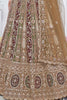 Marvelous Brown Embroidered Net Reception Wear Lehenga Choli