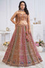 Magnificent Multi-Color Embroidered Net Designer Lehenga Choli