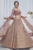 Astonishing Mauve Sequins Silk Wedding Wear Lehenga Choli With Dupatta