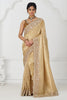 Alluring Golden Sequins Work Dola Silk Wedding Wear Saree
