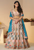 Astonishing Multi-Color Embroidered Dola Silk Bridesmaid Lehenga Choli 