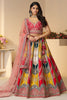 Marvelous Multi-Color Sequins Silk Bridesmaid Lehenga Choli