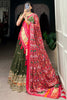Wonderful Olive Green Embroidered Georgette Mehendi Wear Lehenga