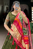 Wonderful Olive Green Embroidered Georgette Mehendi Wear Lehenga