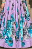 Adorable Lavender Floral Printed Silk Lehenga Choli With Dupatta