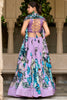 Adorable Lavender Floral Printed Silk Lehenga Choli With Dupatta