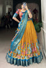 Marvelous Mustard Yellow Printed Silk Traditional Lehenga Choli