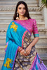 Pretty Lavender Kalamkari Printed Silk Festival Wear Lehenga Choli