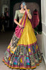 Adorable Yellow Kalamkari Print Silk Function Wear Lehenga Choli