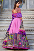 Astonishing Pink Kalamkari Printed Tussar Silk Lehenga Choli
