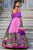 Astonishing Pink Kalamkari Printed Tussar Silk Lehenga Choli