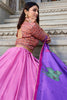 Astonishing Pink Kalamkari Printed Tussar Silk Lehenga Choli