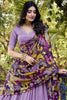 Awesome Lavender Thread Work Vichitra Silk Festival Wear Lehenga Choli