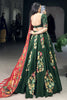 Marvelous Green Foil Work Tussar Silk Mehendi Wear Lehenga Choli