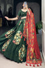 Marvelous Green Foil Work Tussar Silk Mehendi Wear Lehenga Choli
