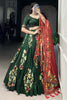 Marvelous Green Foil Work Tussar Silk Mehendi Wear Lehenga Choli