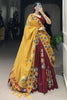 Incredible Maroon Floral Printed Tussar Silk Lehenga Choli With Dupatta