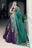 Shocking Purple Foil Printed Tussar Silk Wedding Wear Lehenga Choli