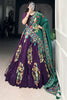 Shocking Purple Foil Printed Tussar Silk Wedding Wear Lehenga Choli
