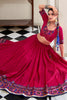 Enchanting Hot Pink Printed Tussar Silk Lehenga Choli With Dupatta