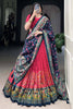 Precious Pink Digital Printed Tussar Silk Festival Wear Lehenga Choli